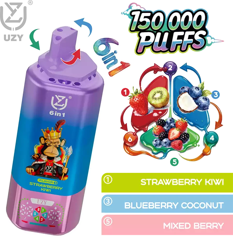 UZY 6 IN 1  150K (Six Flavors)  pufss
