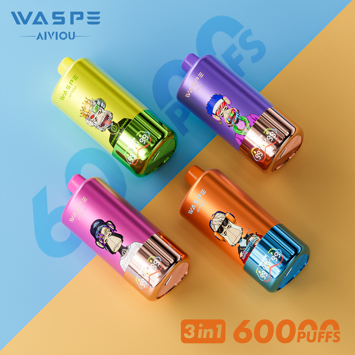 WASPE 3 in 1 60000PUFFS pufss