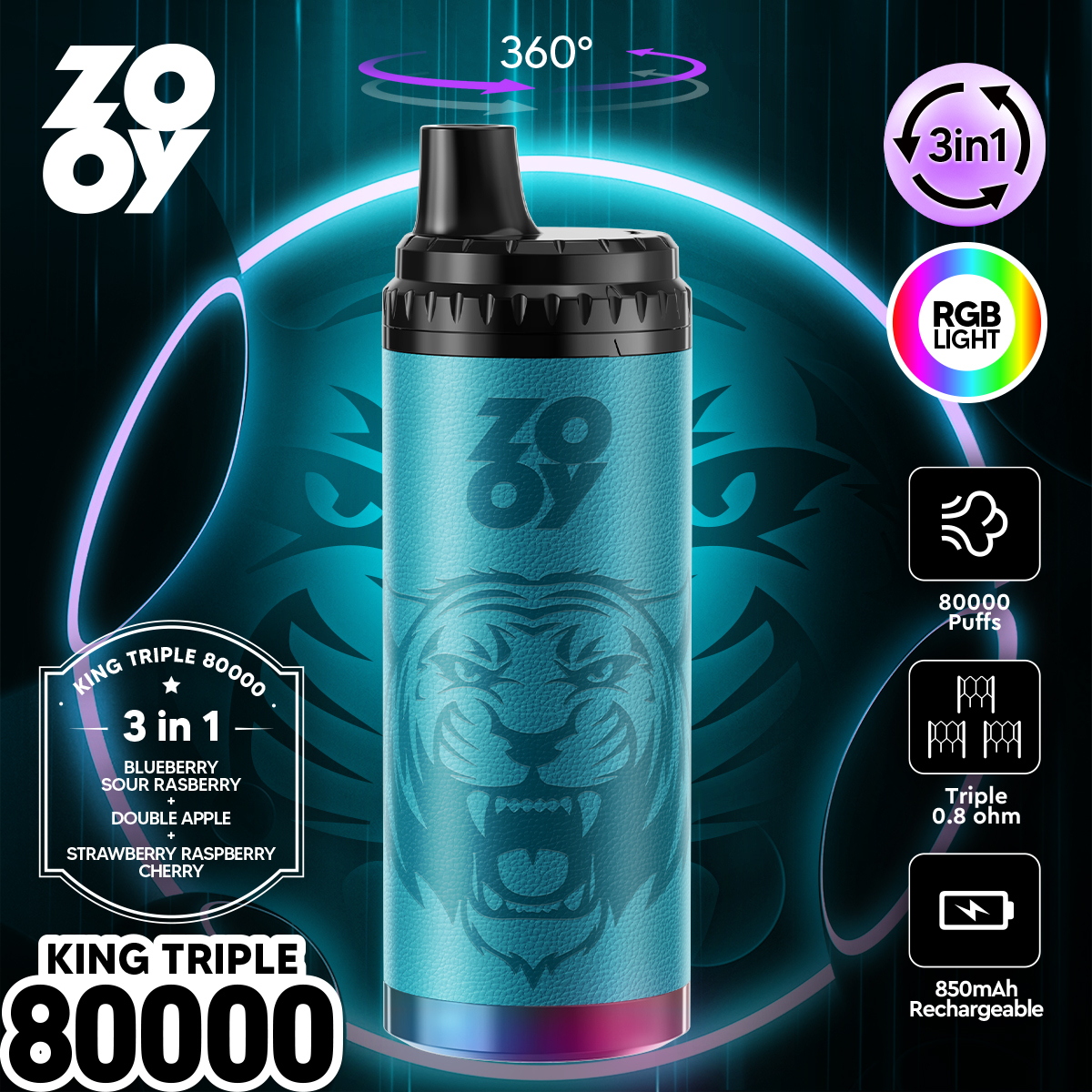 zooyking triple 80000 Pufss