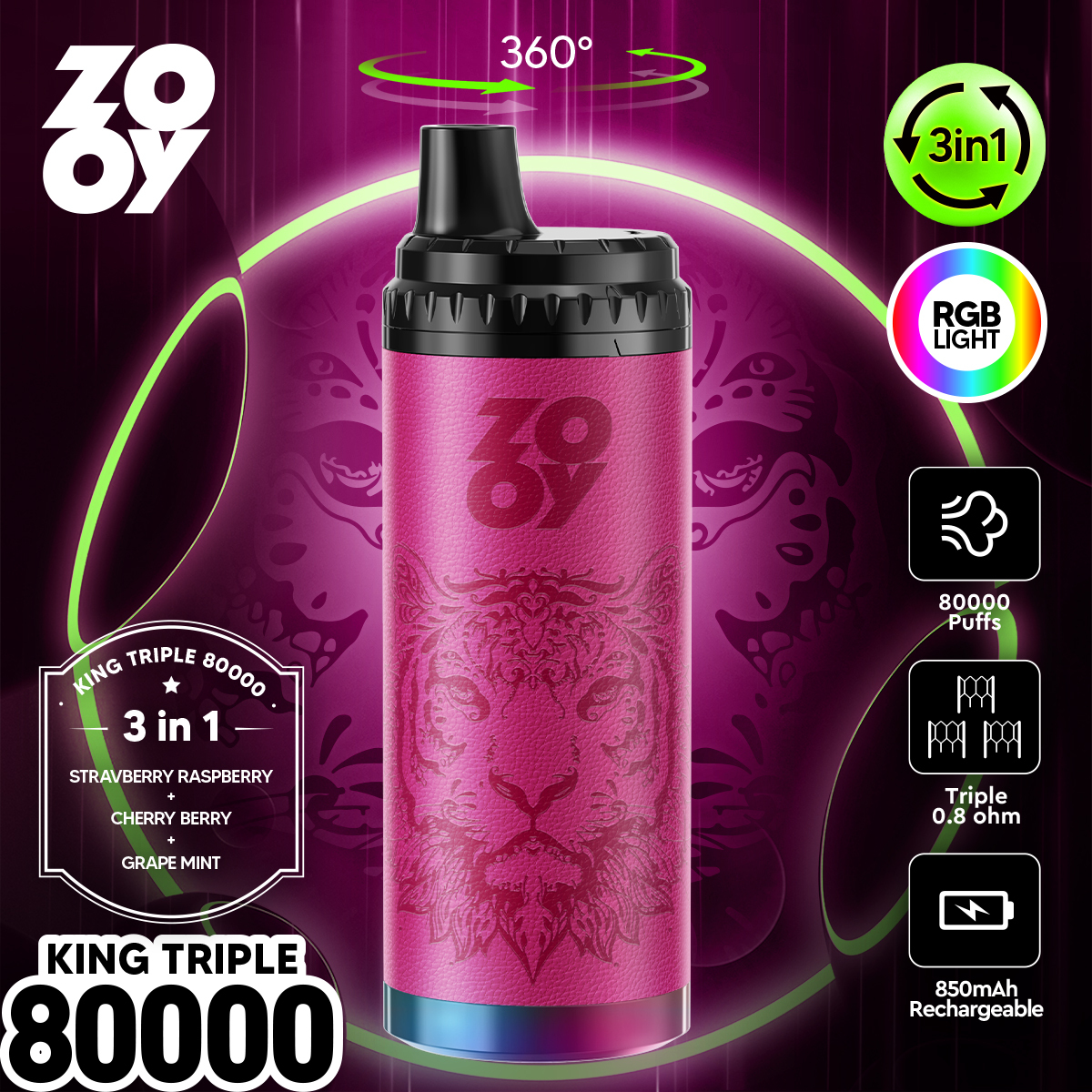 zooyking triple 80000 Pufss