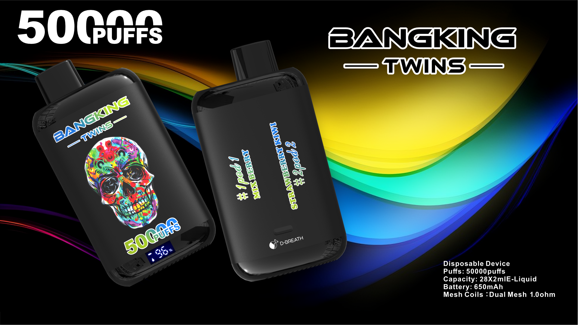 54 Bang king twins 50K-DSK054 puffs