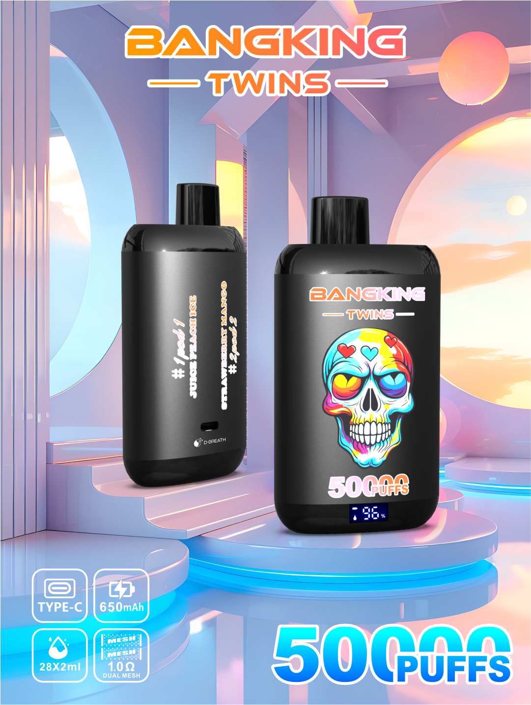 54 Bang king twins 50K-DSK054 puffs
