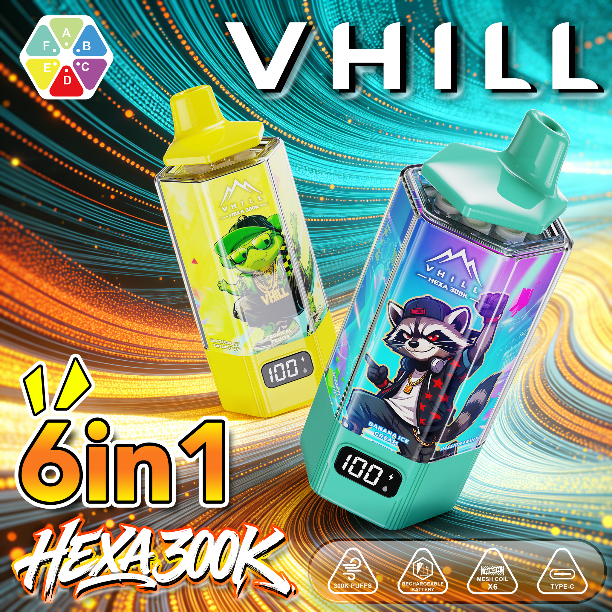 VHILL HEXA 300K Pufss