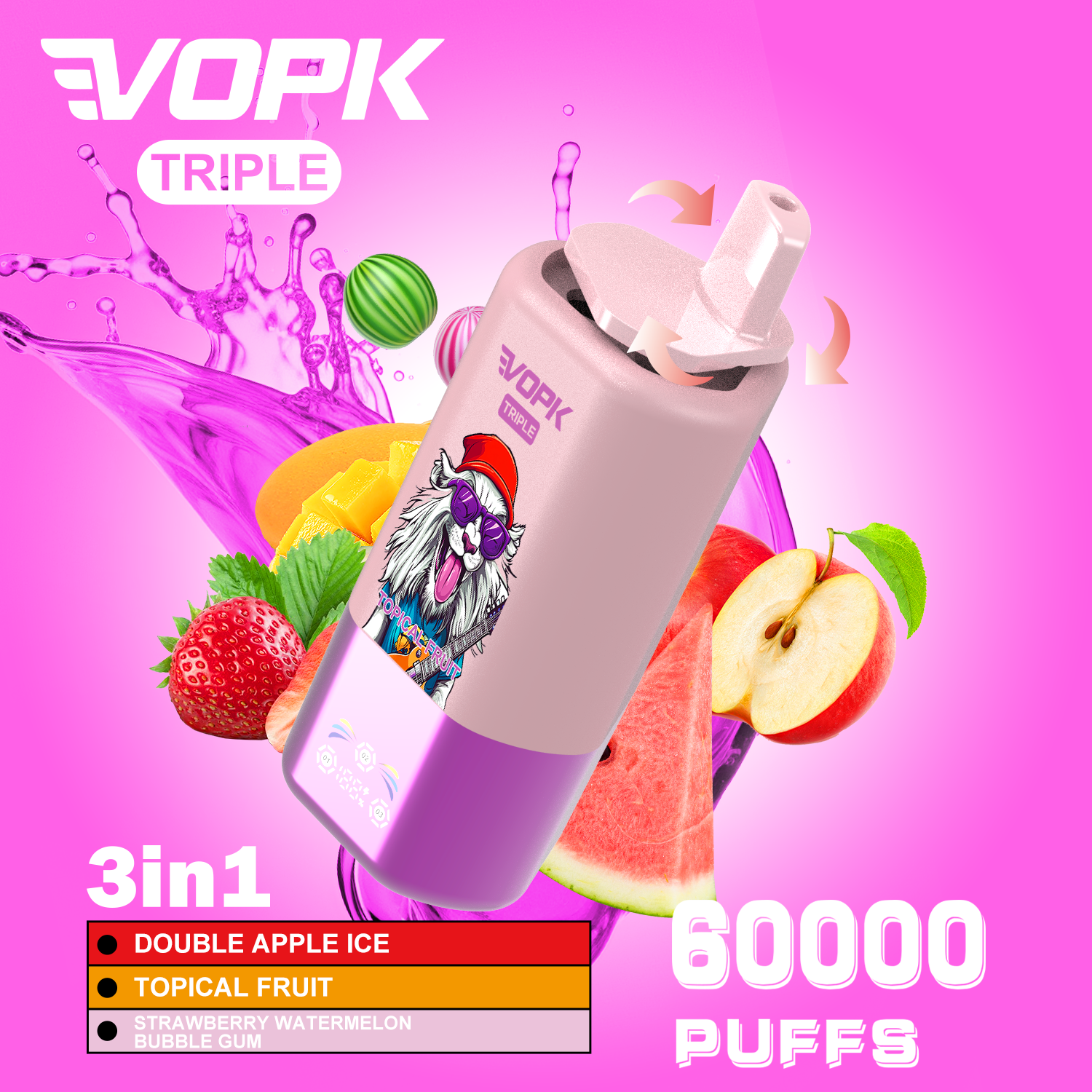 VOPK-TRIPE 60000PUFFS puffs