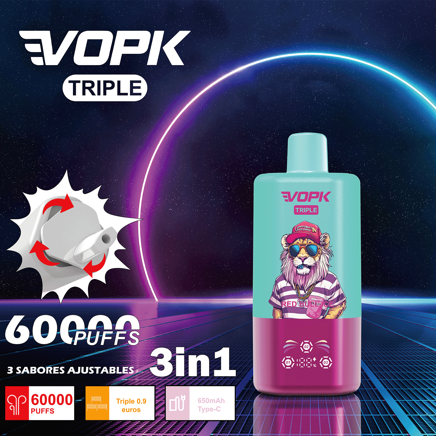 VOPK-TRIPE 60000PUFFS puffs