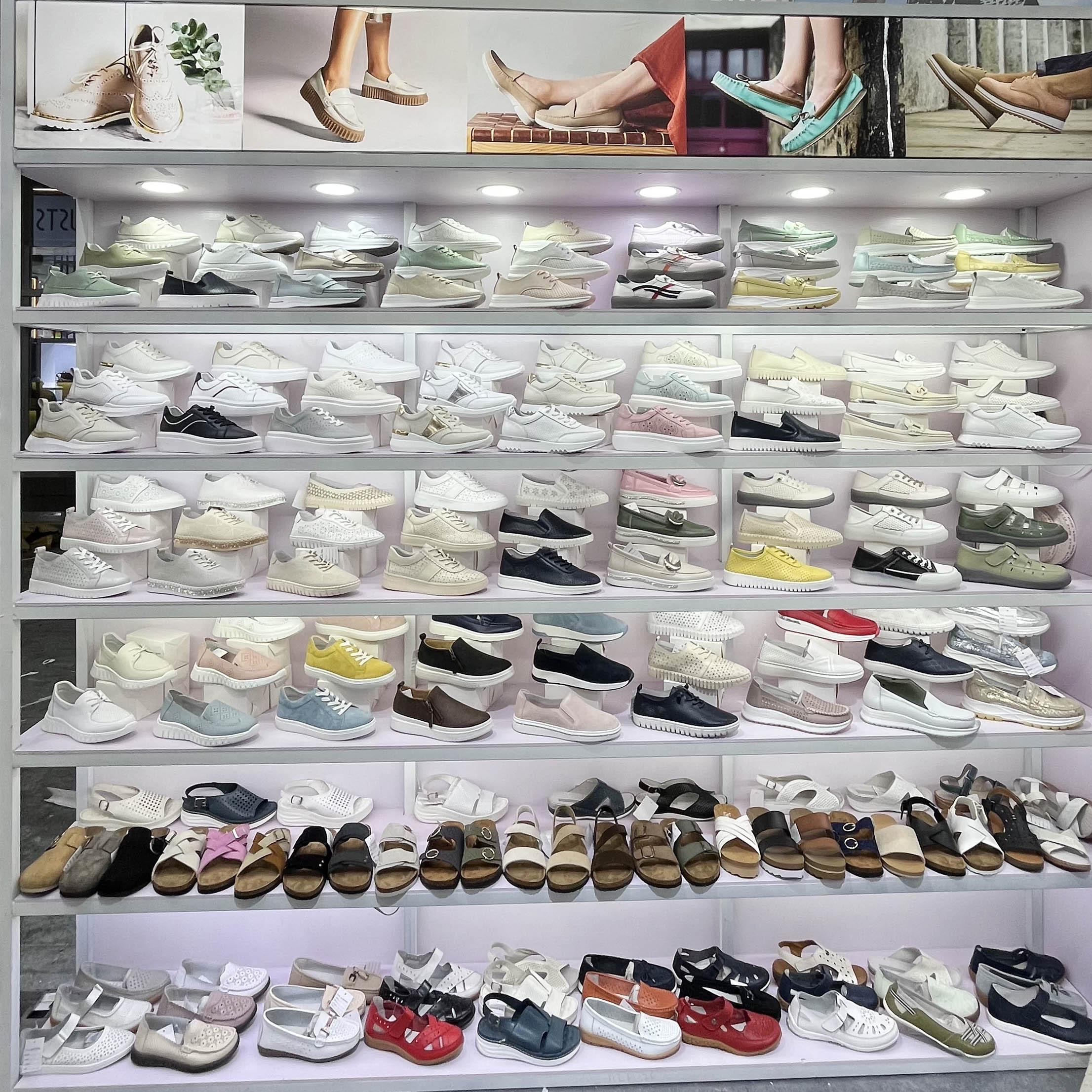 Zapatos de caminar ligeros de cuero genuino sin cordones para mujer Shoetake, CALZADO SHOETAKE, Zapatos de caminar ligeros de cuero genuino sin cordones para mujer Shoetake