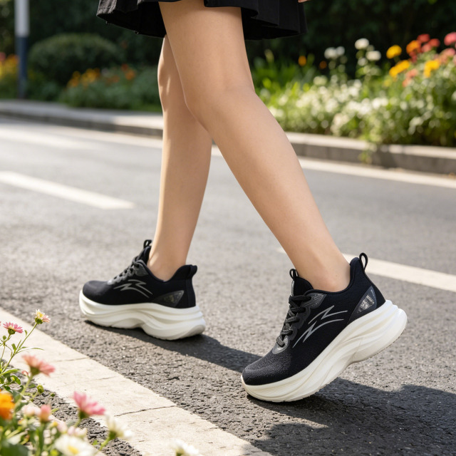 Shoetake Black Trendy Thick Sole Cushion Casual Running Sneakers Men,SHOETAKE FOOTWEAR,Shoetake Black Trendy Thick Sole Cushion Casual Running Sneakers Men