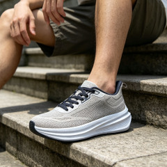 Shoetake Light Grey Minimalist Breathable Sport Walking Running Sneakers,SHOETAKE FOOTWEAR,Shoetake Light Grey Minimalist Breathable Sport Walking Running Sneakers