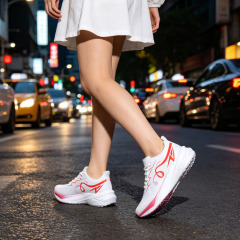 Shoetake White Pink Trendy Fly Knit Breathable Running Walking Sneakers Women,SHOETAKE FOOTWEAR,Shoetake White Pink Trendy Fly Knit Breathable Running Walking Sneakers Women