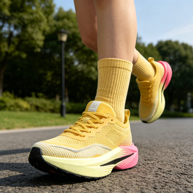 Shoetake Yellow Pink Fashion Thick Sole Platform Casual Running Sneakers Women,SHOETAKE FOOTWEAR,Shoetake Yellow Pink Fashion Thick Sole Platform Casual Running Sneakers Women