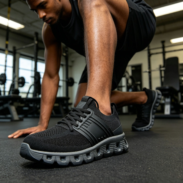 Shoetake Black Grey Striped Running Shoes Sporty Breathable Athletic Sneakers for Men,SHOETAKE FOOTWEAR,Shoetake Black Grey Striped Running Shoes Sporty Breathable Athletic Sneakers for Men