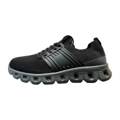 Shoetake Black Grey Striped Running Shoes Sporty Breathable Athletic Sneakers for Men,SHOETAKE FOOTWEAR,Shoetake Black Grey Striped Running Shoes Sporty Breathable Athletic Sneakers for Men