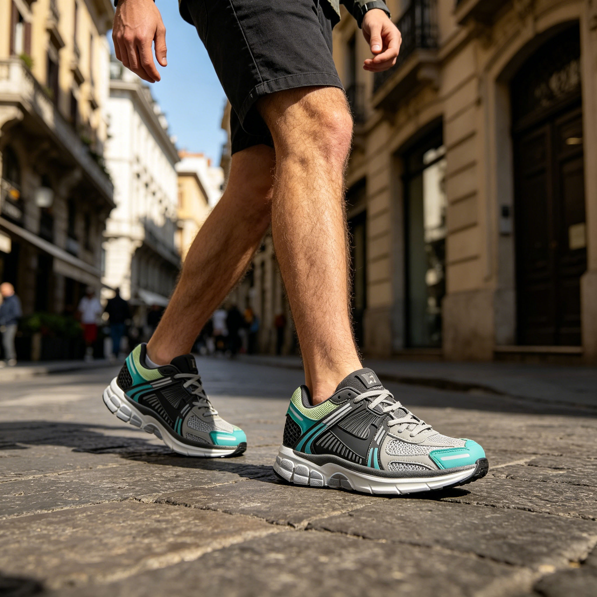 Shoetake Grey Teal Running Shoes Unique Breathable Athletic Sneakers for Men,SHOETAKE FOOTWEAR,Shoetake Grey Teal Running Shoes Unique Breathable Athletic Sneakers for Men