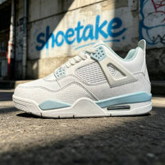 Shoetake White Grey Navy Retro Basketball Sneakers Air Cushion Comfort Shoes Available to Cusomize,SHOETAKE FOOTWEAR,Shoetake White Grey Navy Retro Basketball Sneakers Air Cushion Comfort Shoes Available to Cusomize