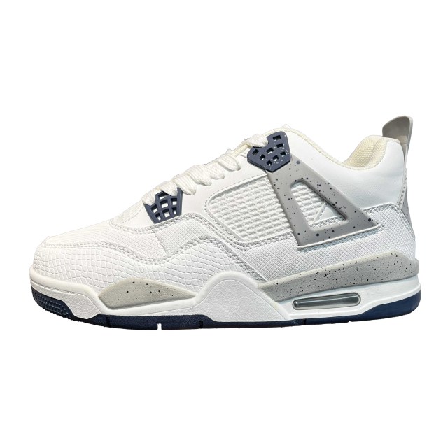 Shoetake White Grey Navy Retro Basketball Sneakers Air Cushion Comfort Shoes Available to Cusomize,SHOETAKE FOOTWEAR,Shoetake White Grey Navy Retro Basketball Sneakers Air Cushion Comfort Shoes Available to Cusomize