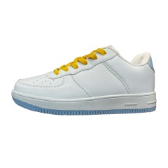 Shoetake White Yellow Low-Top Casual Sneakers Classic Leather Streetwear Shoes for Men,SHOETAKE FOOTWEAR,Shoetake White Yellow Low-Top Casual Sneakers Classic Leather Streetwear Shoes for Men