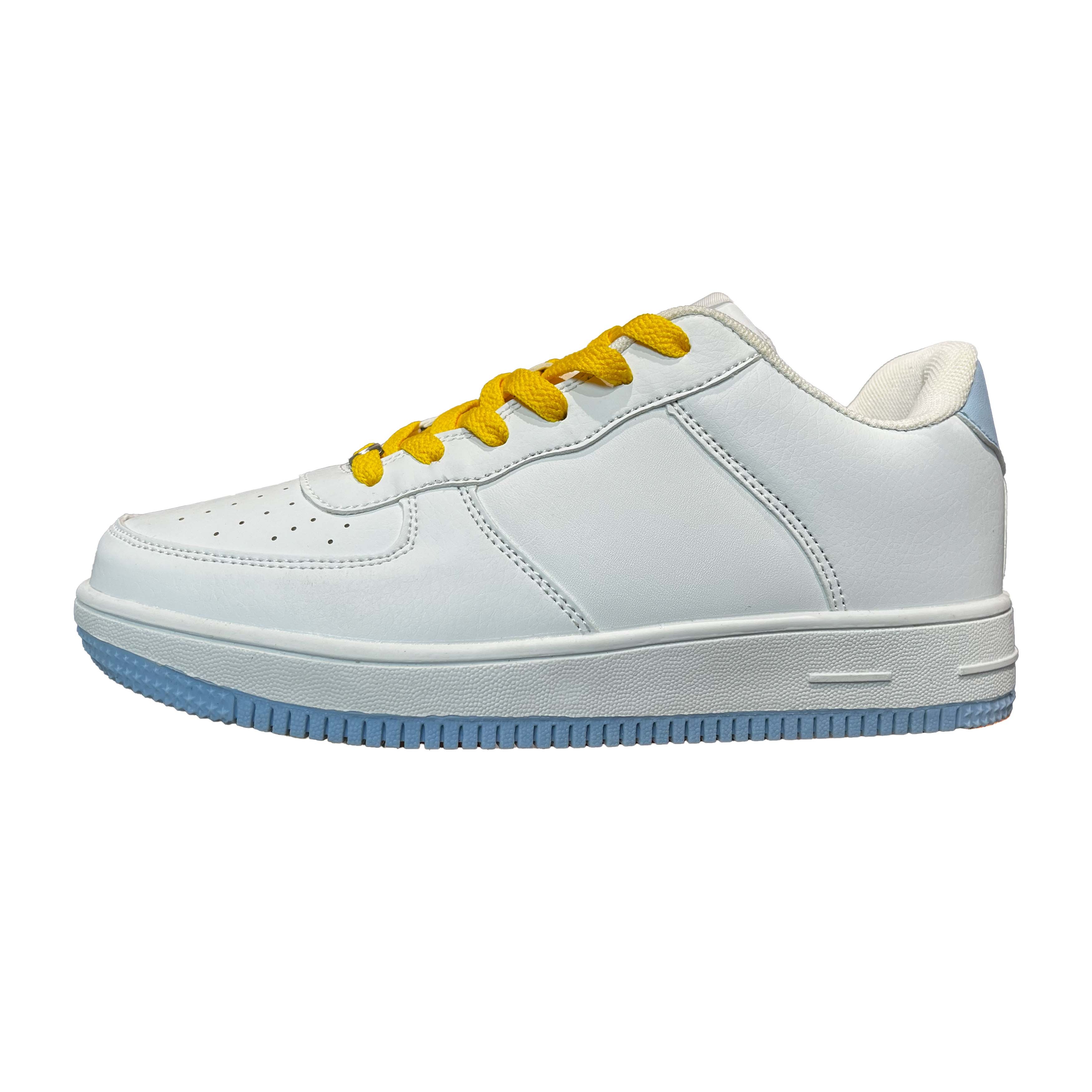 Shoetake White Yellow Low-Top Casual Sneakers Classic Leather Streetwear Shoes for Men,SHOETAKE FOOTWEAR,Shoetake White Yellow Low-Top Casual Sneakers Classic Leather Streetwear Shoes for Men
