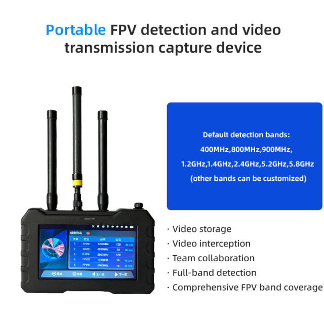 3km Portable Full Frequency Dron Detector 70MHz-6.2GHz Display FPV RF Video Signal Anti UAV Watch Collaboration Touch Screen,Your low-altitude defense expert,3km Portable Full Frequency Dron Detector 70MHz-6.2GHz Display FPV RF Video Signal Anti UAV Watch Collaboration Touch Screen
