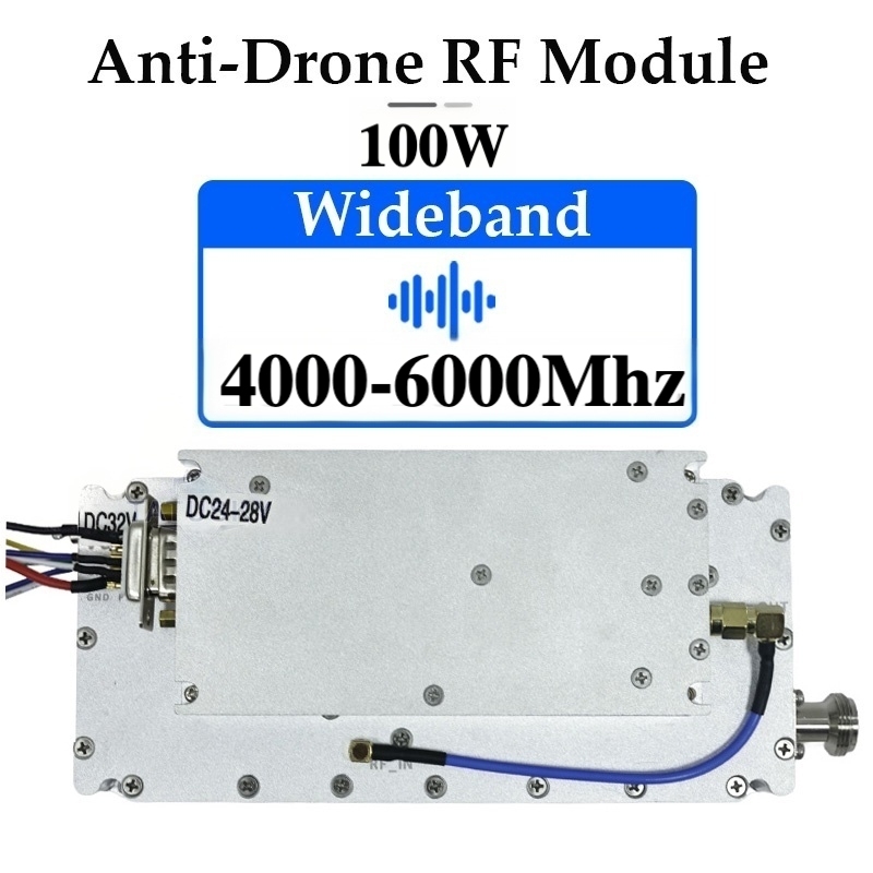 4000-6000mhz 100W Power Amplifier Module GaN Anti Fpv Dds Digital Sources PA Module Anti Drone System Lora Fpv Anti Uav,Your low-altitude defense expert,4000-6000mhz 100W Power Amplifier Module GaN Anti Fpv Dds Digital Sources PA Module Anti Drone System Lora Fpv Anti Uav
