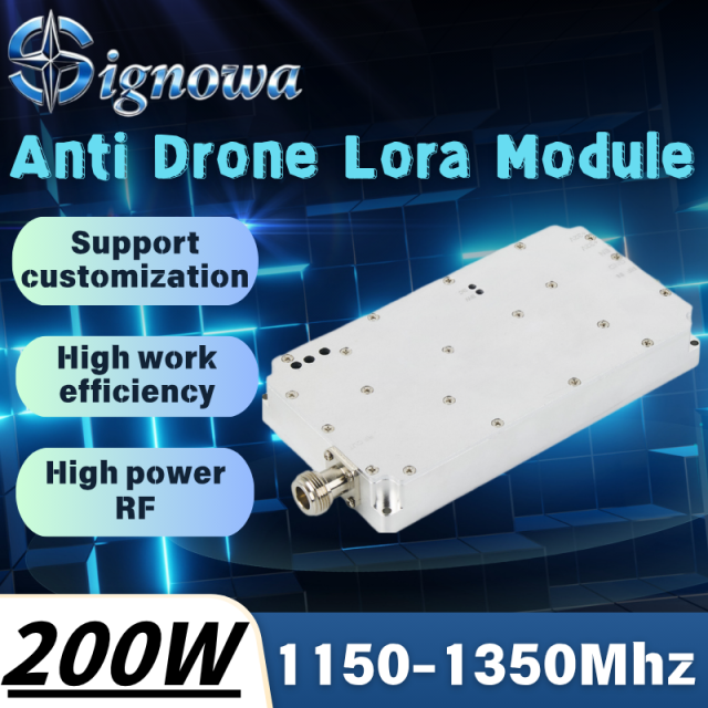 1150-1350Mhz 200W GaN Module Lora Customized Wide bandth Anti UAV FPV Module Digital Modulation For fpv suppressing,Your low-altitude defense expert,1150-1350Mhz 200W GaN Module Lora Customized Wide bandth Anti UAV FPV Module Digital Modulation For fpv suppressing
