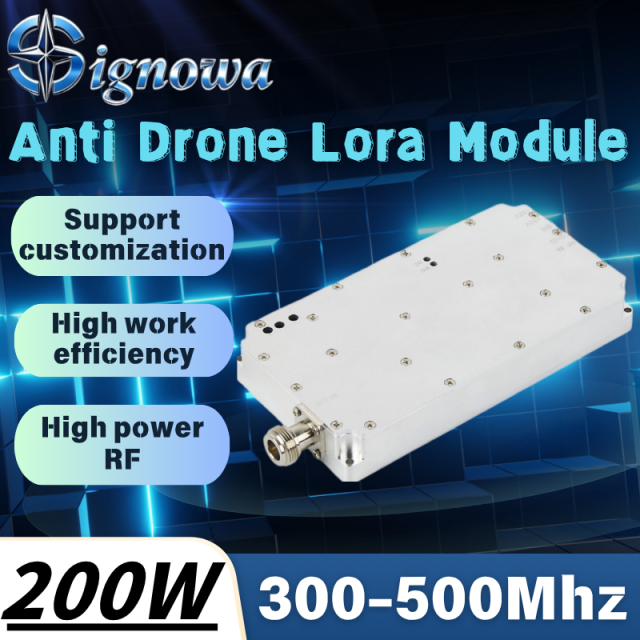 300-500Mhz 200W GaN Module Lora Customized Wide bandth Anti UAV FPV Module Digital Modulation For fpv suppressing,Your low-altitude defense expert,300-500Mhz 200W GaN Module Lora Customized Wide bandth Anti UAV FPV Module Digital Modulation For fpv suppressing