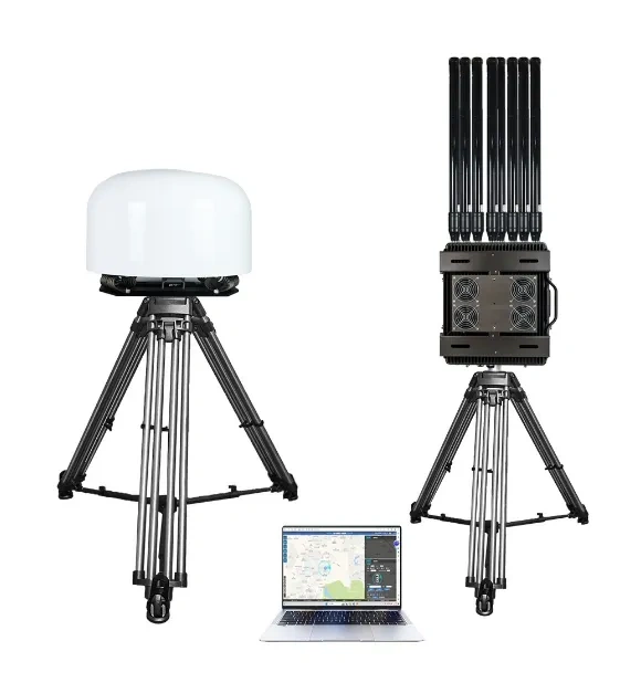 Prison solution Tdoa+Aoa Radar Fixed Drone 300M-6G Detection and Interference Integrated Stationary System,Your low-altitude defense expert,Stationary anti drone defense directional antenna 6 bands, 433MHZ, 700MHZ, 1000MHZ, Range Up To 2KM For UAV Drone Equipment