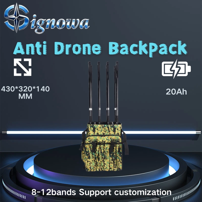 Professional Backpack Drone Suppressor System Featuring Multi-Band