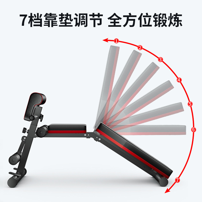 哑铃凳家用健身商用杠铃卧推凳折叠男士健身椅仰卧起坐健身器材