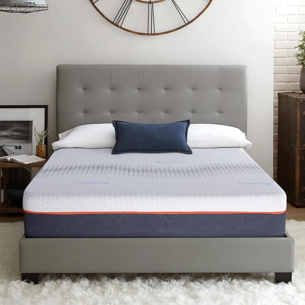 WELIKERA Double Viscoelastic Foam Mattress with Gel 20cm, Medium Firmness, Memory Foam Mattress with Cooling Gel Layer and Washable Cover, Pressure Relief and Cool Sleep, Boxed