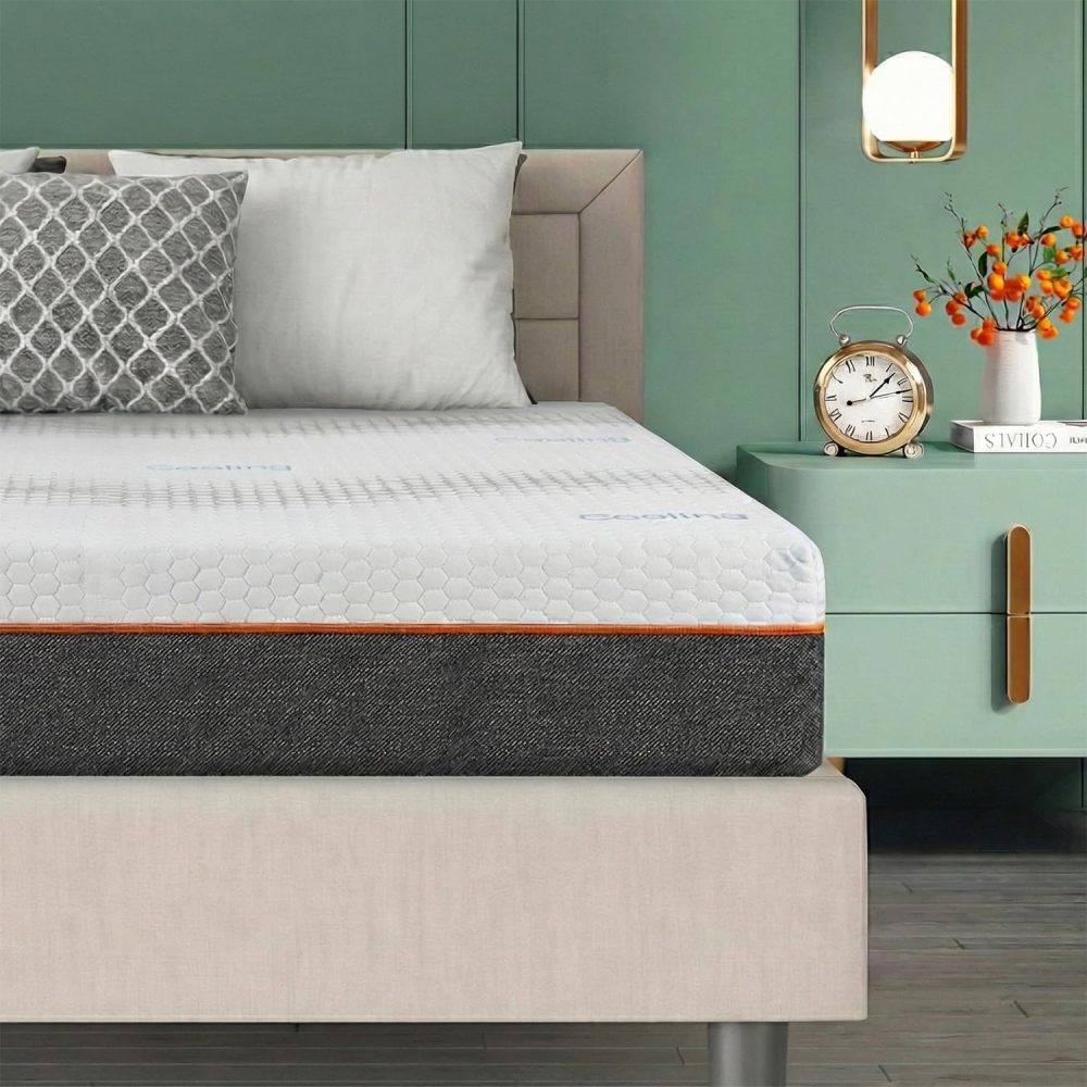 WELIKERA Double Viscoelastic Foam Mattress with Gel 20cm, Medium Firmness, Memory Foam Mattress with Cooling Gel Layer and Washable Cover, Pressure Relief and Cool Sleep, Boxed