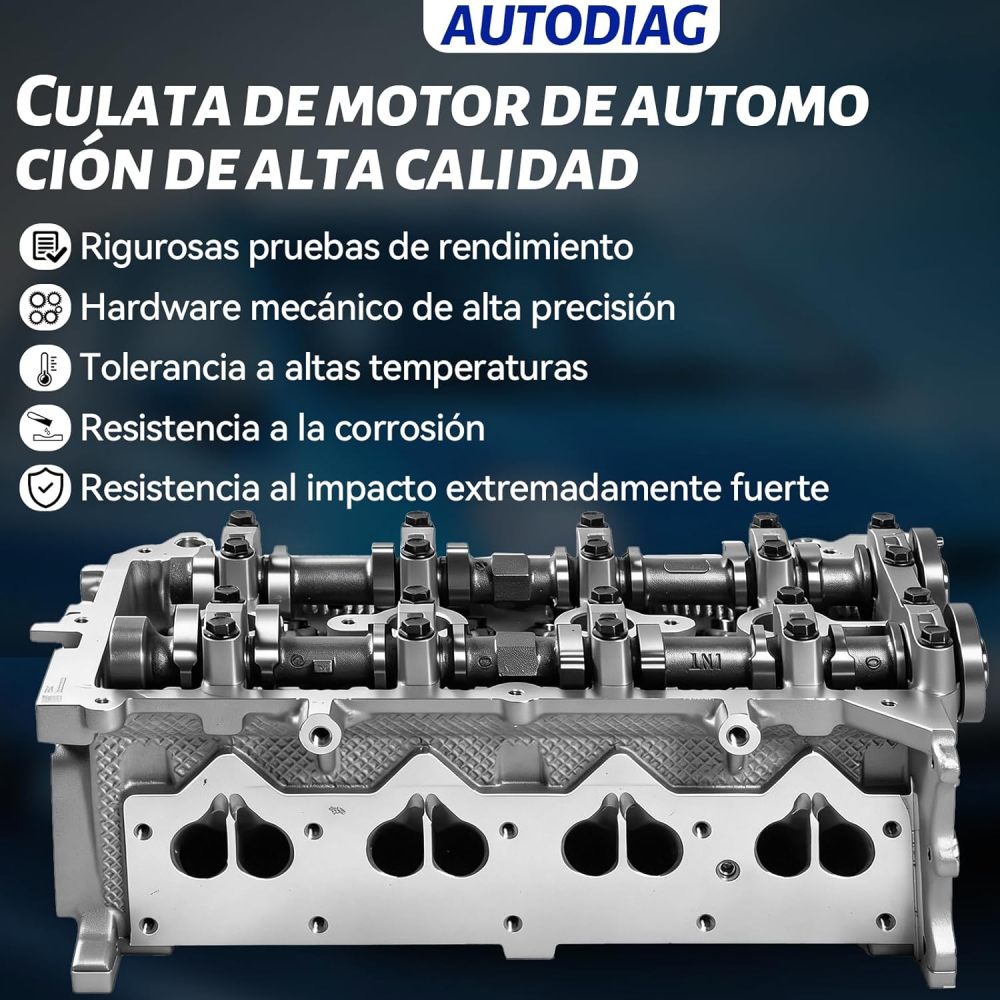 AUTODIAG Complete Engine Head for Chevrolet B12D1 1.2L S-TEC II (LMU), Compatible with Aveo T250, Spark M300