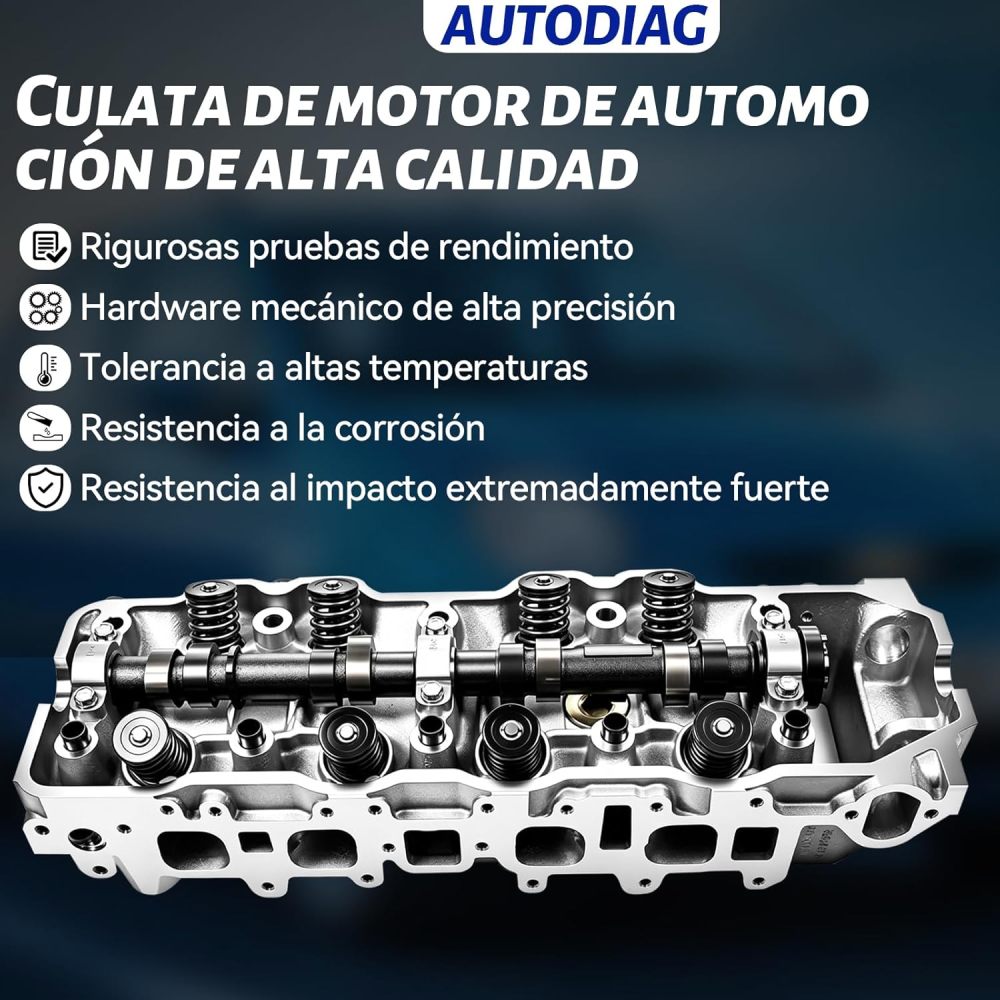 AUTODIAG Complete Engine Head for Toyota 22R 22RE 22REC 2.4L L4 SOHC 8V, Compatible with 4Runner 1984-1993 N5 N6 N7 RN50 RN55 RN60, OEM Replacement 11101-35050