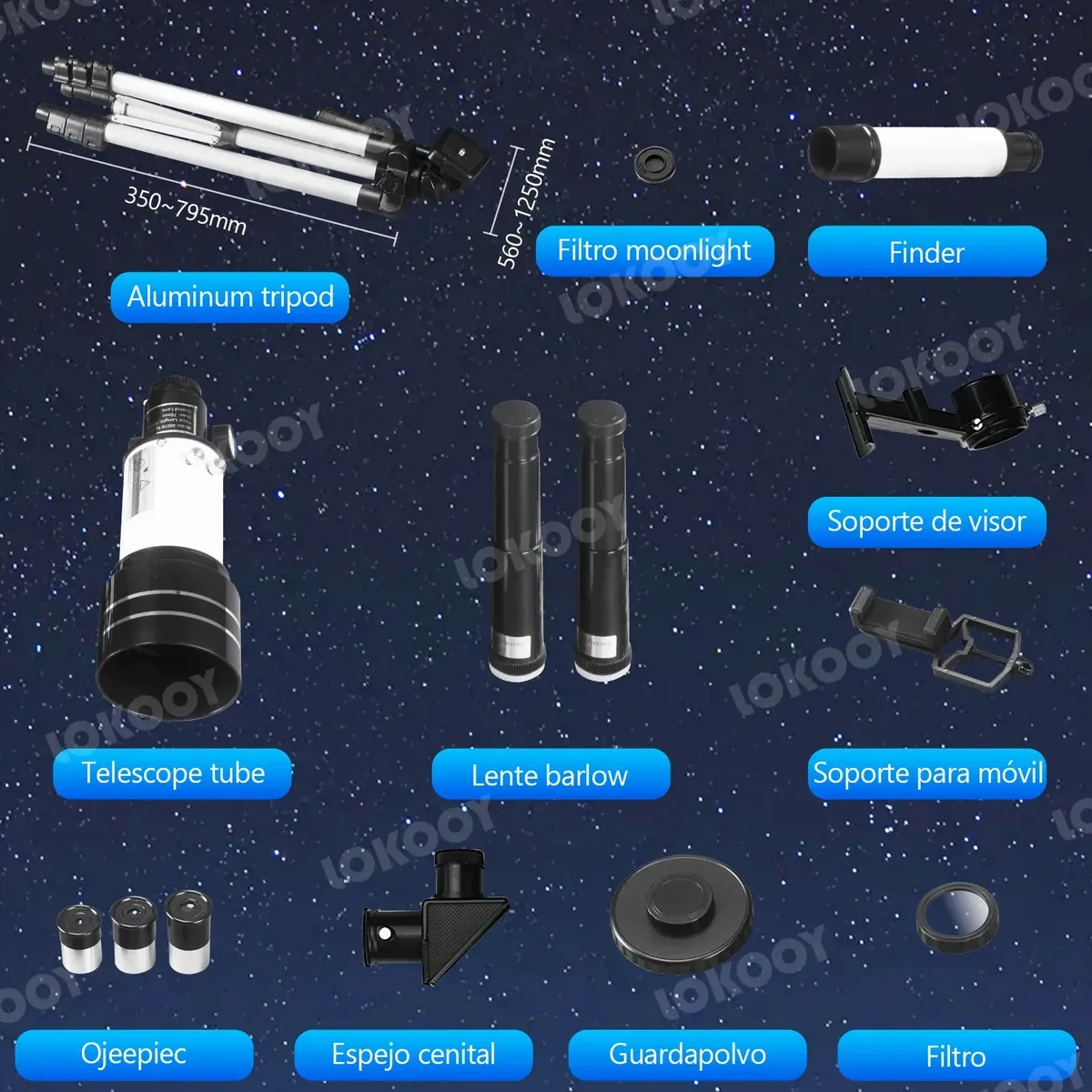 Professional Astronomical Telescope 70/400mm Monocular 200x