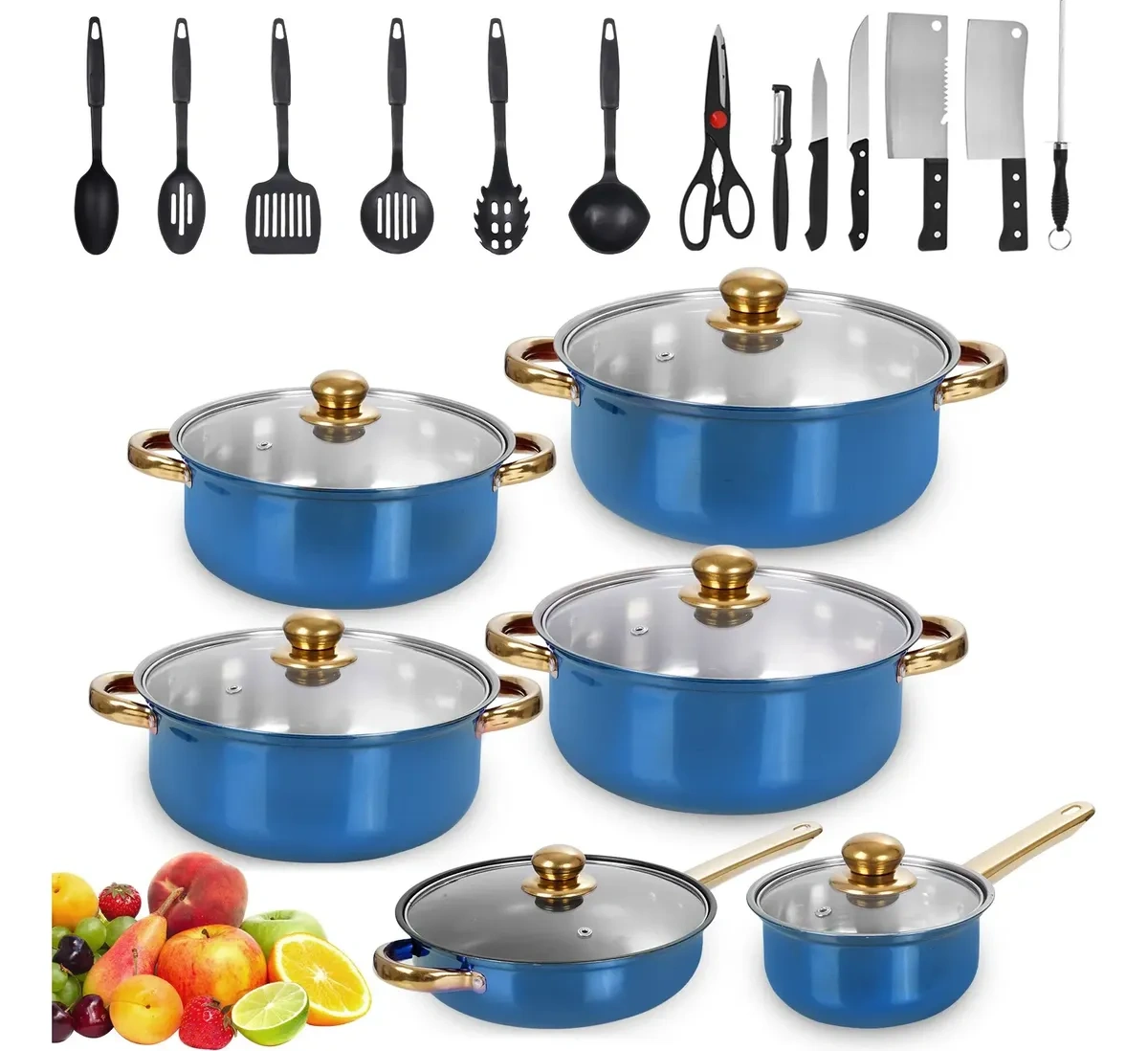 Cookware Set 26 Pieces Non-Stick Aluminum With Auzl