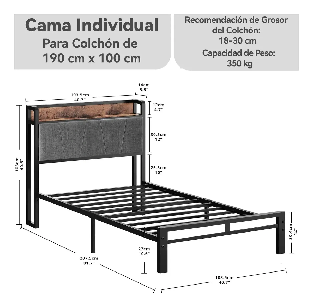 Single Bed Bases With Led Light Storage Headboard
