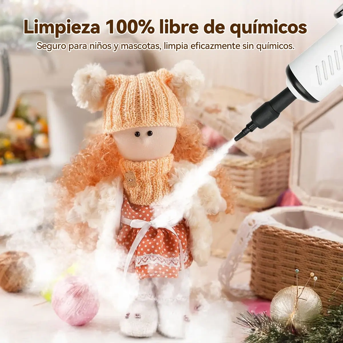 WELIKERA Portable Steam Cleaner 1500W, High Pressure, Fast Heating 15s