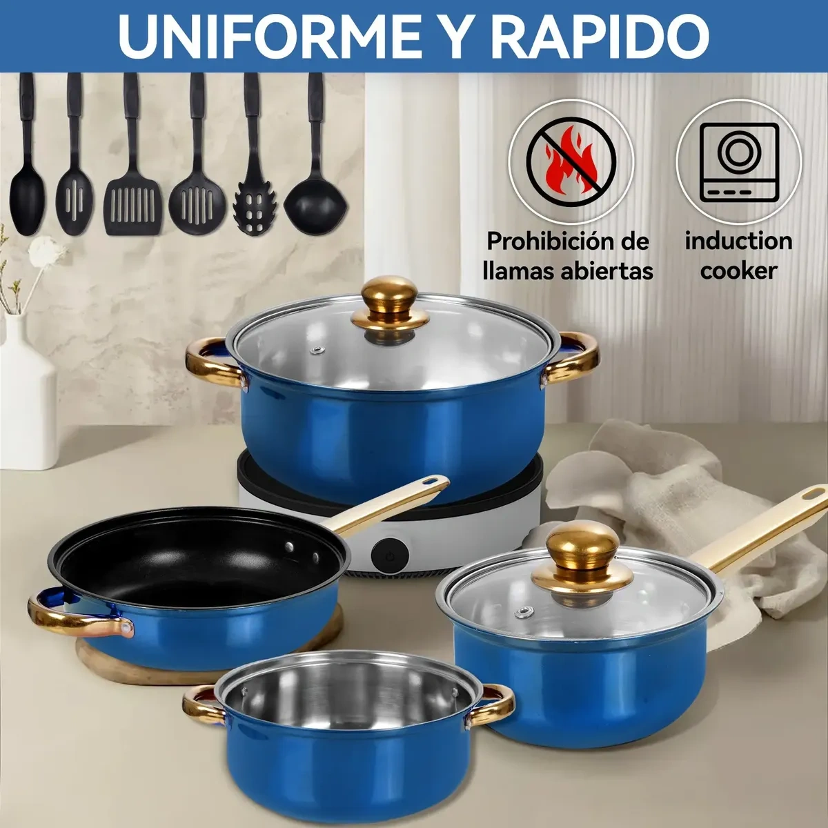 Cookware Set 26 Pieces Non-Stick Aluminum With Auzl