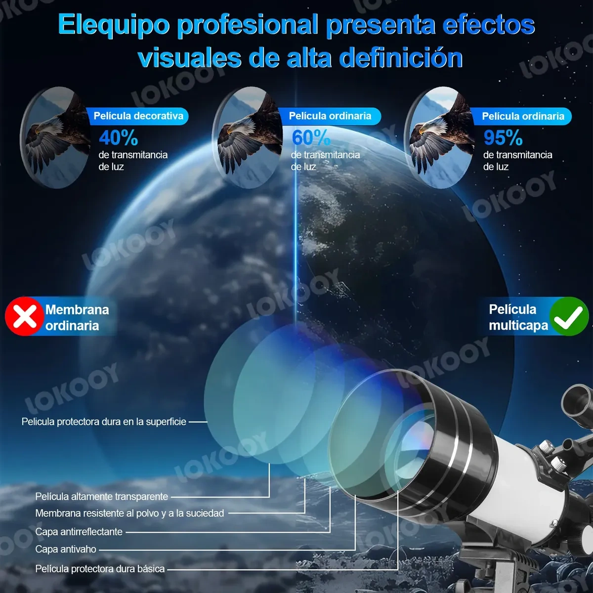 Professional Astronomical Telescope 70/400mm Monocular 200x