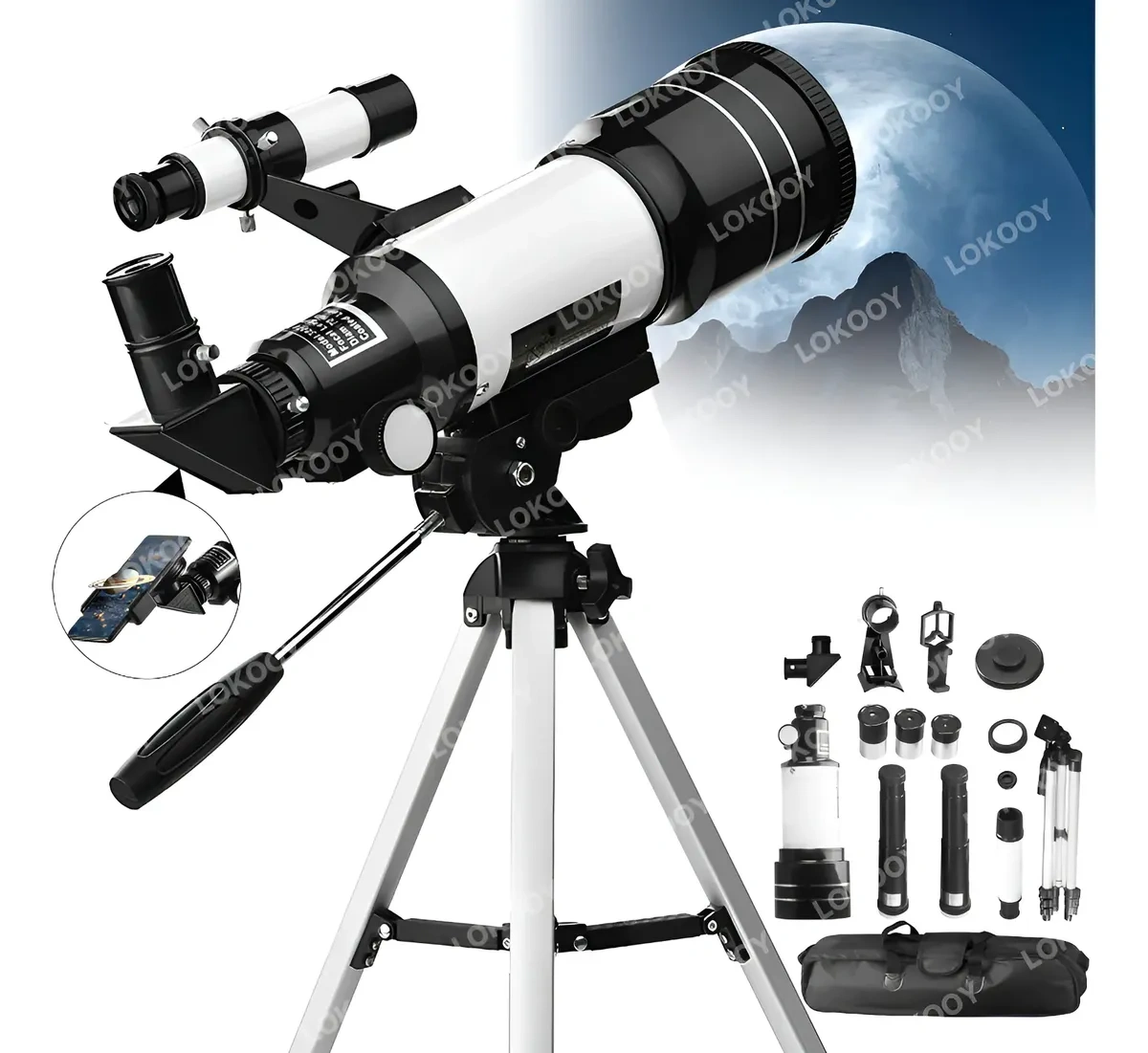 Professional Astronomical Telescope 70/400mm Monocular 200x