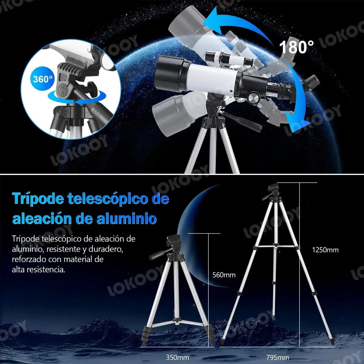Professional Astronomical Telescope 70/400mm Monocular 200x