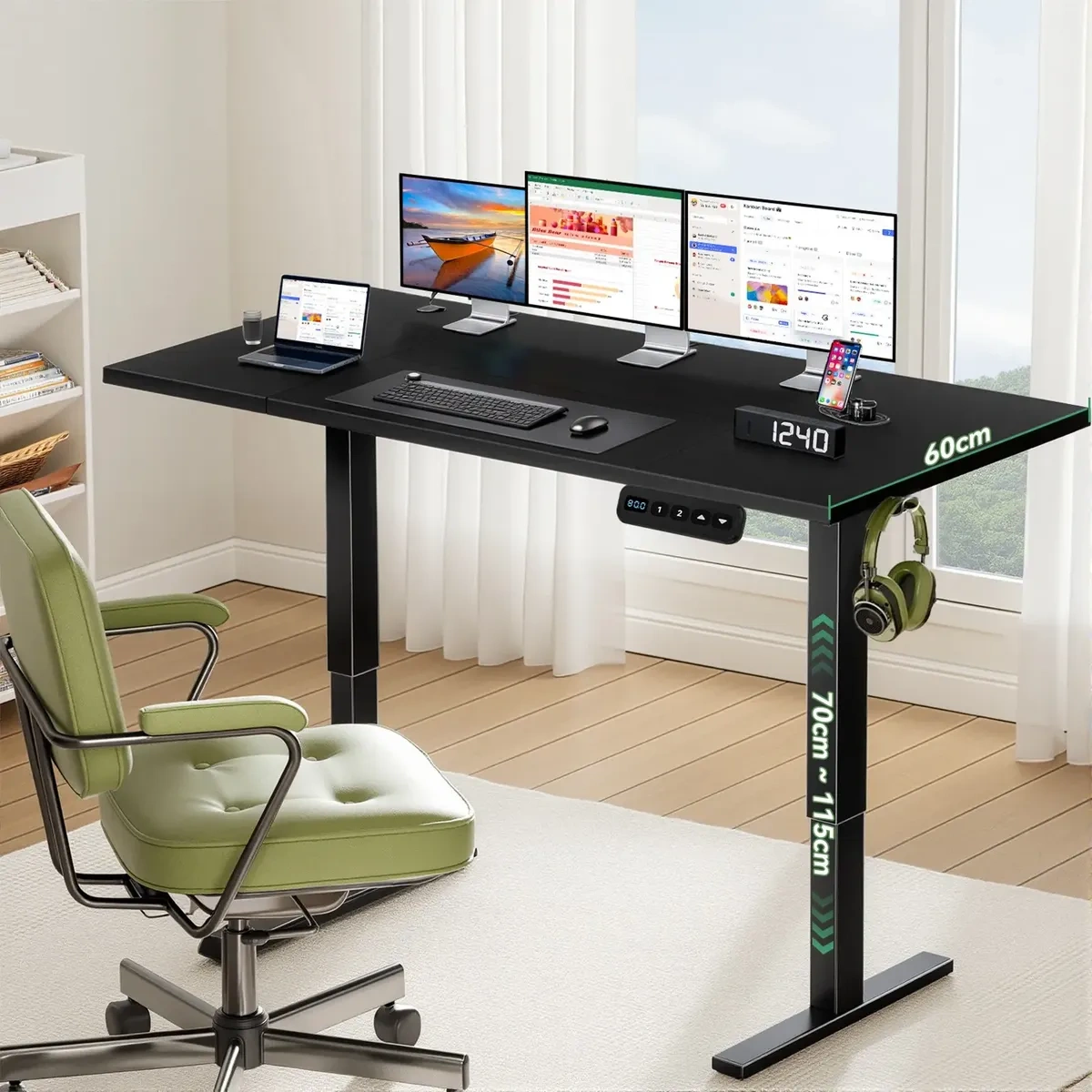 Electric Adjustable Height Gamer Desk L140*w60*h115cm