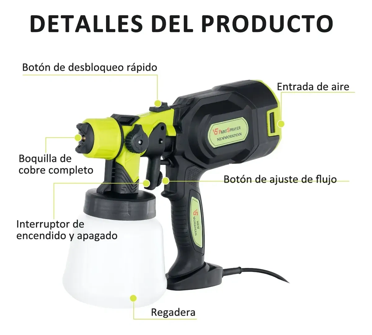 1,400 ml 1,200W Electric Paint Sprayer