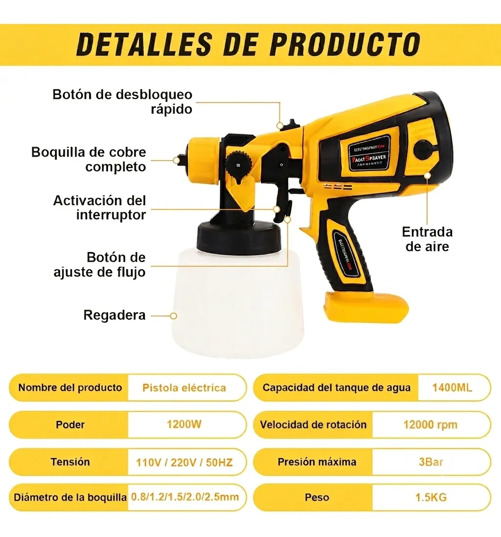 Cordless Paint Sprayer with Three Batteries