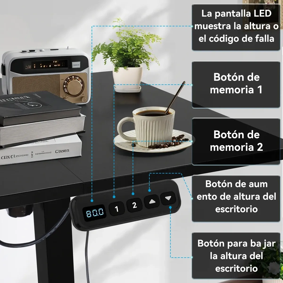 Electric Adjustable Height Gamer Desk L140*w60*h115cm