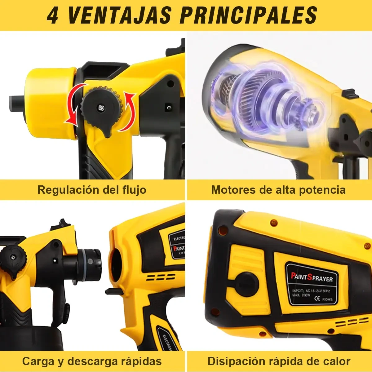 Cordless Paint Sprayer with Three Batteries