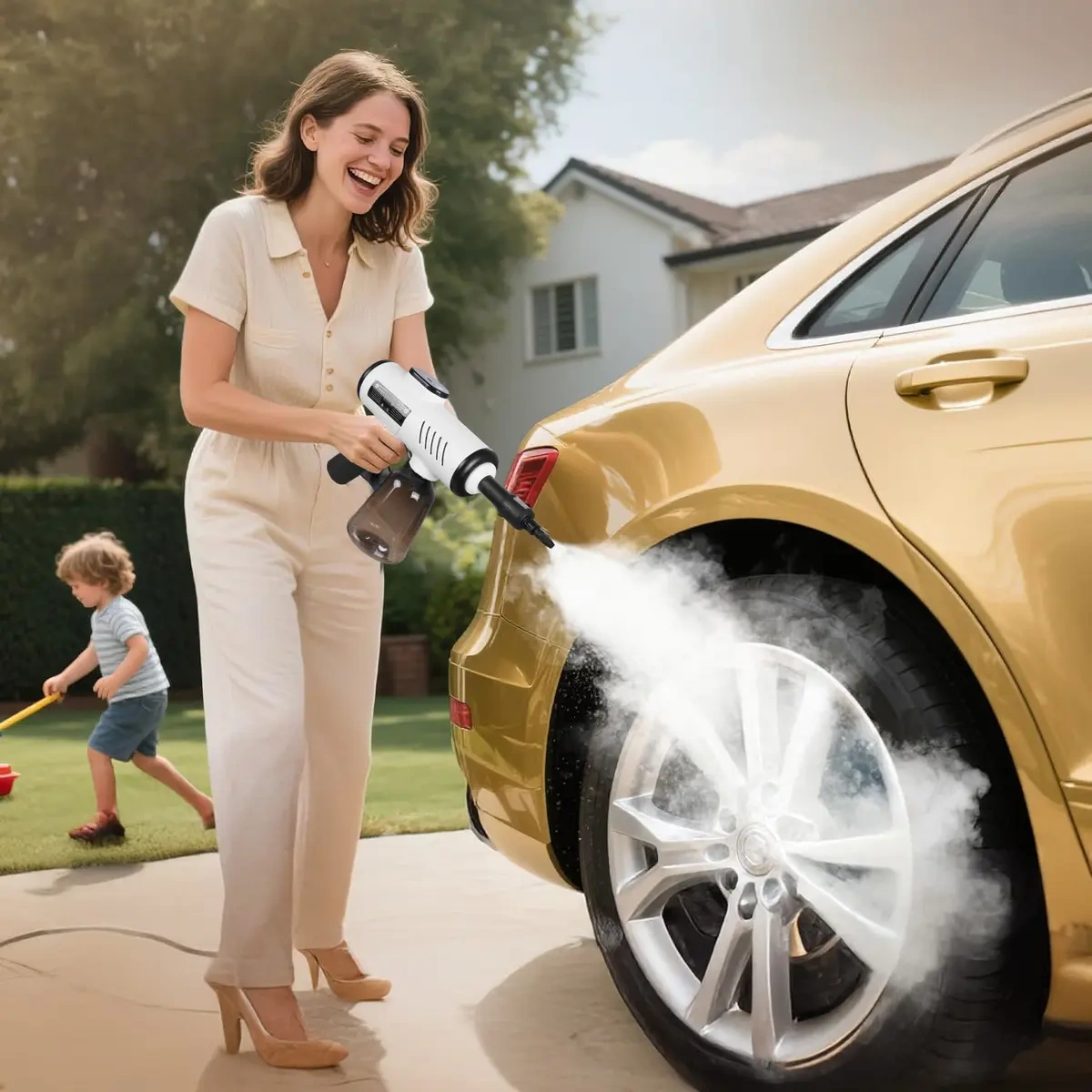 WELIKERA Portable Steam Cleaner 1500W, High Pressure, Fast Heating 15s