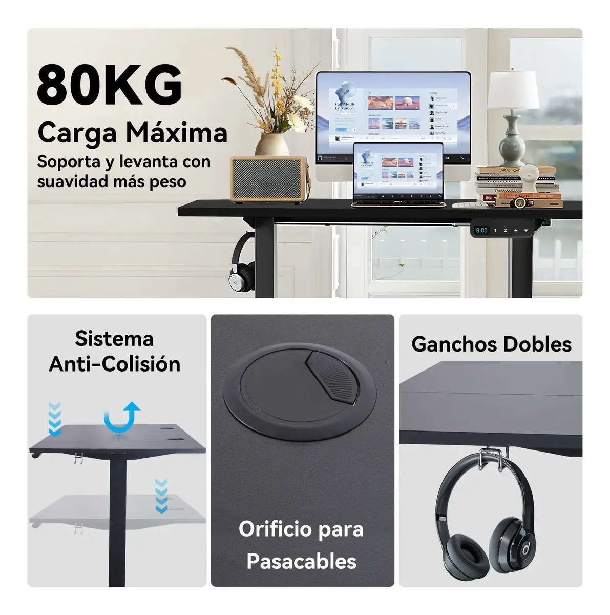 Electric Adjustable Height Gamer Desk L140*w60*h115cm