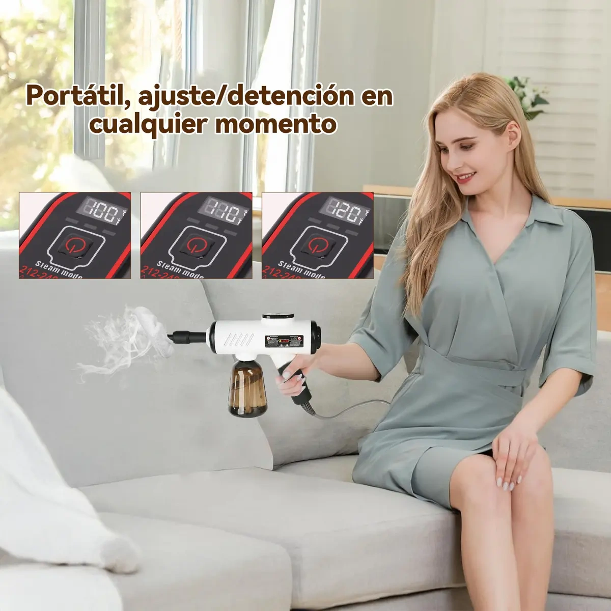 WELIKERA Portable Steam Cleaner 1500W, High Pressure, Fast Heating 15s