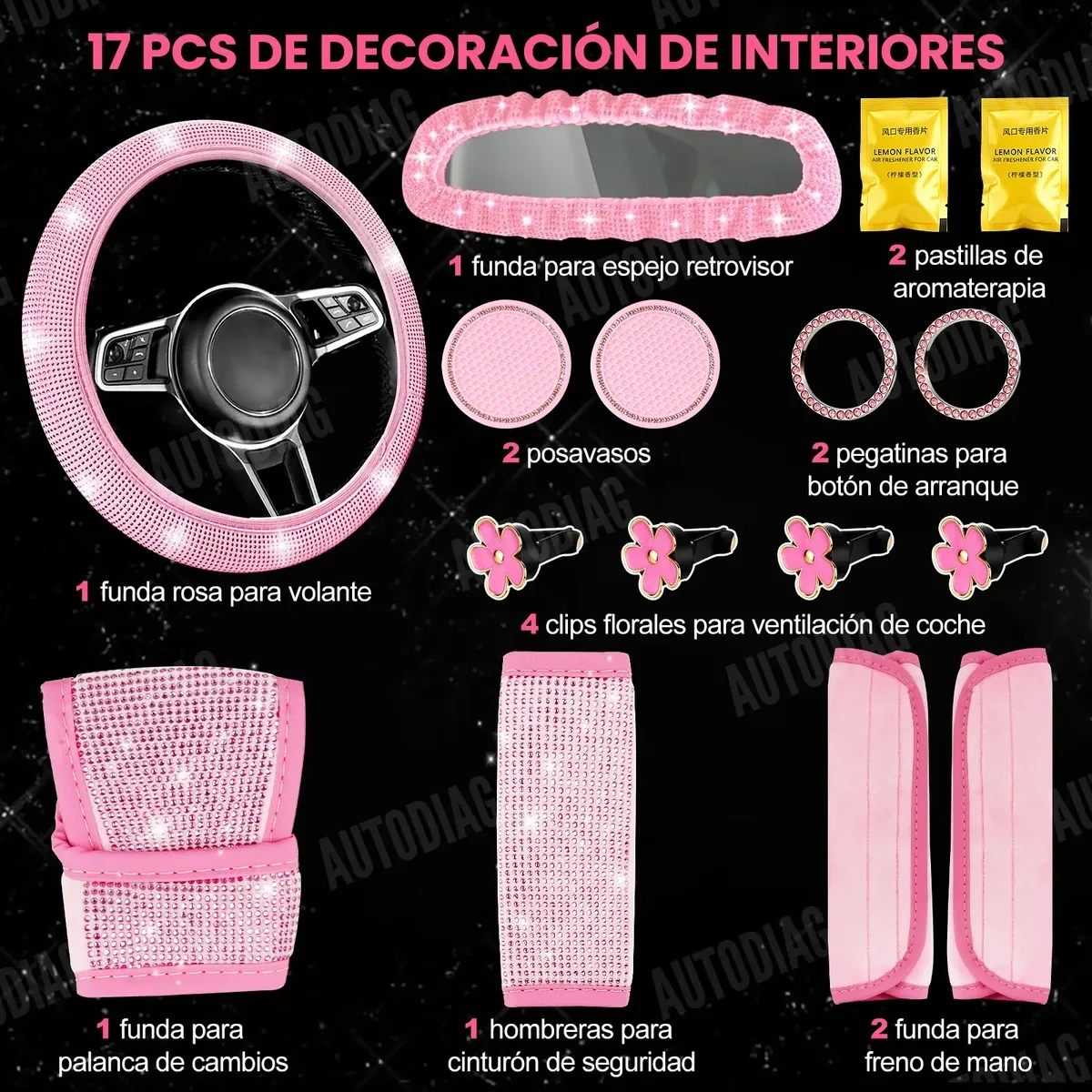 Autodiag® Universal Protector For Steering Wheel Diamond