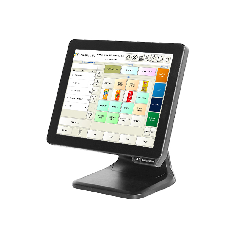 15 inch 1024 * 768 private model dining hotel cash register aluminum alloy capacitor touch screen POS cash register integrated machine
